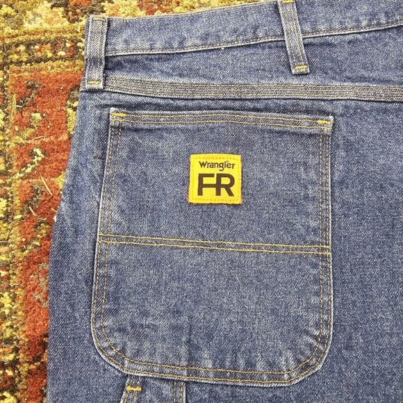 Wrangler FR Jeans Men 52X32 Blue Denim Flame Resistant Riggs Workwear FR3W020 - Picture 2 of 8